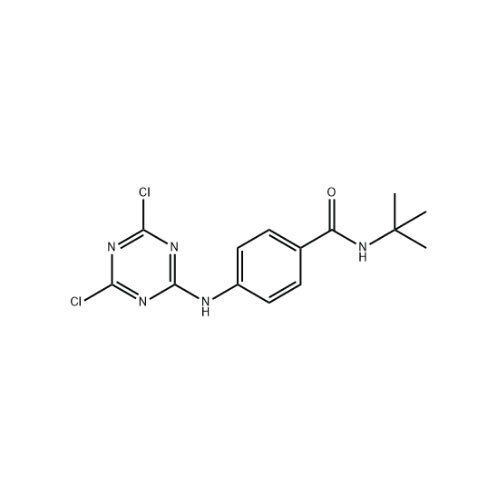 N (TERT BUTYL) 4 (4,6 DICHLORO 1,3,5 TRIAZIN 2 Y1)AMINOJBENZAMIDE